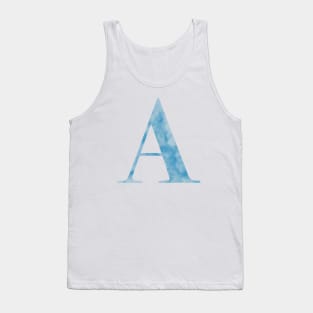 Clouds Blue Sky Initial Letter A Tank Top